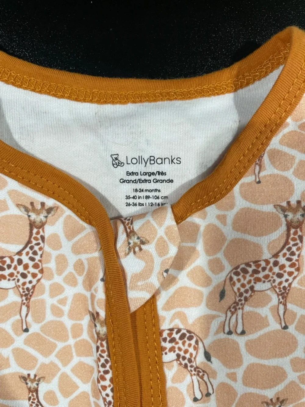 LollyBanks Giraffe Print X Large Sleep Sack 18-24 mo. π¦ π€ - Picture 2 of 4